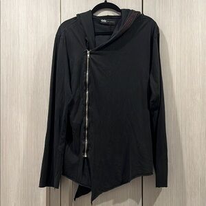 Golden Aesthetics Asymmetrical Zip Hoodie | Black | Men’s Large